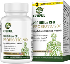 Probiotics for Women  Men, 200 Billion CFU 12 Strains with 3 Organic Prebiotics
