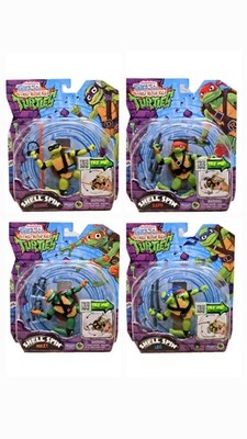 NEW Tales Of The TMNT - SHELL SPIN Donnie/Leo/Mikey/Raph Figures COMPLETE SET 