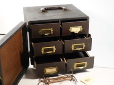 BAJA Stereo Realist case Stereo Realist slides storage 6 drawers nice 