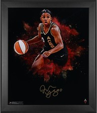 Jackie Young Las Vegas Aces Framed Autographed 20" x 24" In Focus Photograph