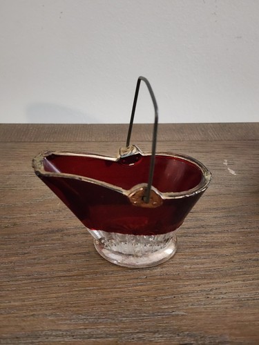 Antique EAPG Ruby Red Flash Glass Coal Bucket - Outlaw Trading Post - Winner, SD