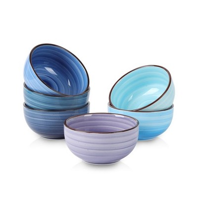 Selamica Ceramic Mini Bowls, 4 OZ Dipping 3.5 Inch 4 Oz, Gradient Blue