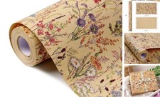 Wild Flower Wrapping Paper Roll, 17 Inches x 32.8 Floral 17 inches x 32.8 feet