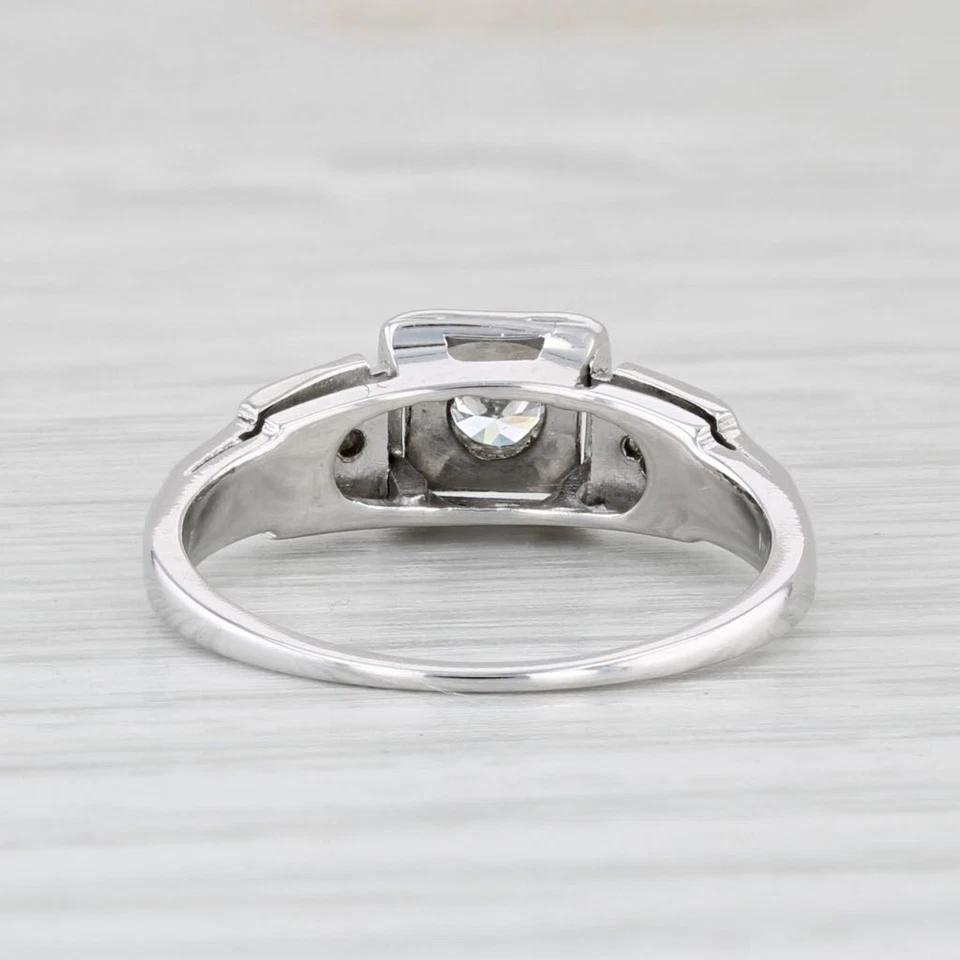 0.18ctw Diamond Engagement Ring 18k White Gold Size 5 Vintage - Image 4 of 4