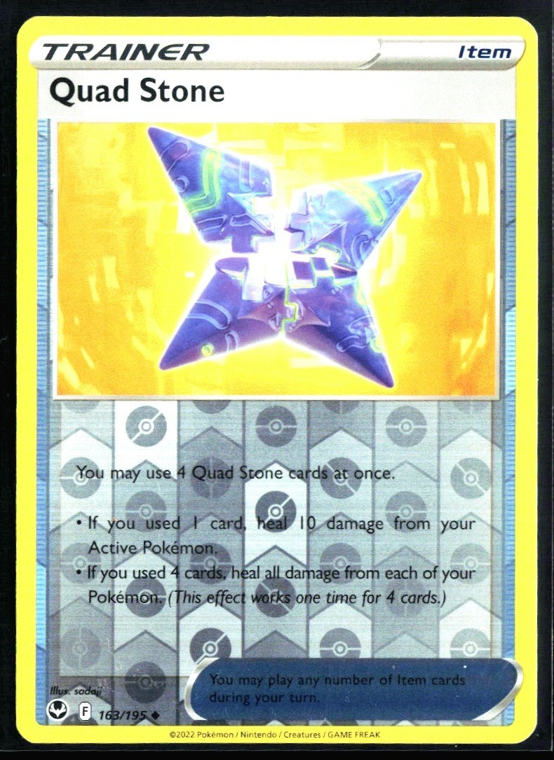 2022 Sword & Shield - Silver Tempest Quad Stone #163 Reverse Holo Pokemon Card