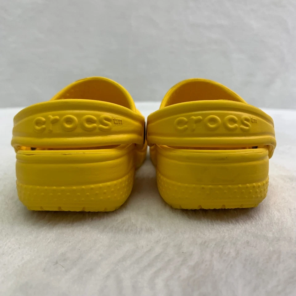 Zuecos de superhéroe Crocs para niños pequeños talla 2-3 amarillos Superman Batman Foto 4 de 4