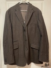 Abrigo deportivo Kroon para hombre 42L marrón lana/algodón espiga 3 botones ritchie SIN CAJA