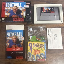 John Madden Football (Super Nintendo SNES) COMPLETE w/Box manual poster - tested