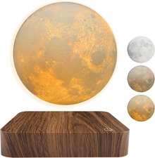 Levitating Moon Lamp, Magnetic Floating Moon Lamp Spinning Luna Night Light with