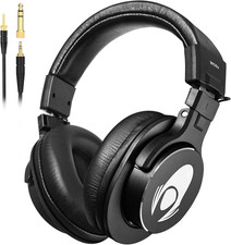 Wired over Ear Headphones Studio Monitor Podcast Closed Back Headsets with 50Mm