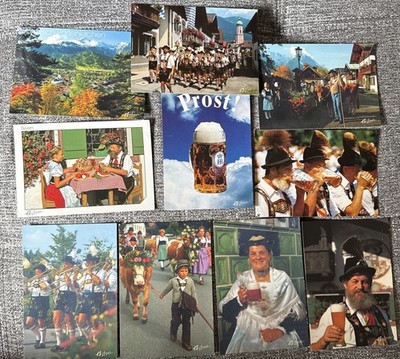 10 German Oktoberfest Postcard Chromes (L2)