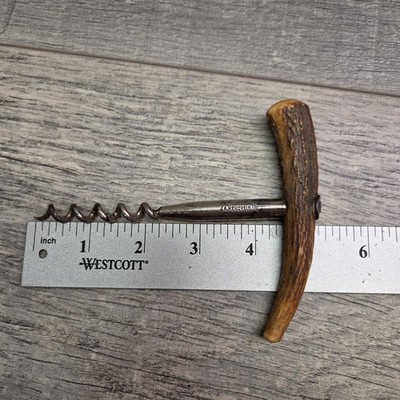 J.A. Henckels Antler Handle Corkscrew Germany Solingen Vintage