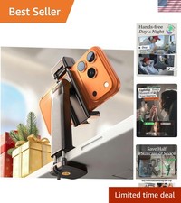 LED Travel Phone Holder - Adjustable  Lightweight Airplane Gadget for Travelers