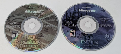 Age of Empires Gold & Age of Empires 2 The Age of Kings PC CD-ROM Lot Disc Only