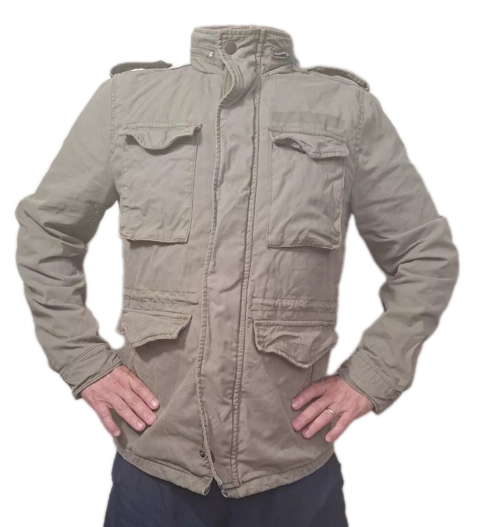 Lucky Brand Jacket Mens Large Green Field Military Utility Full