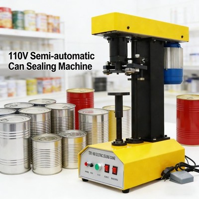 Semi-Automatic Can Sealer Heavy Duty Electric Tin Sealing Machine for Round Cans