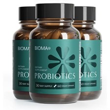 BIOMA Gut Health Probiotic Supplement 3 Bottles Men & Women