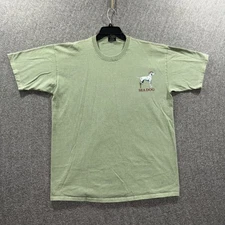 Sea Dog Sportswear Shirt Mens Large Green Pirate Dalmatian Naples FL Made USA