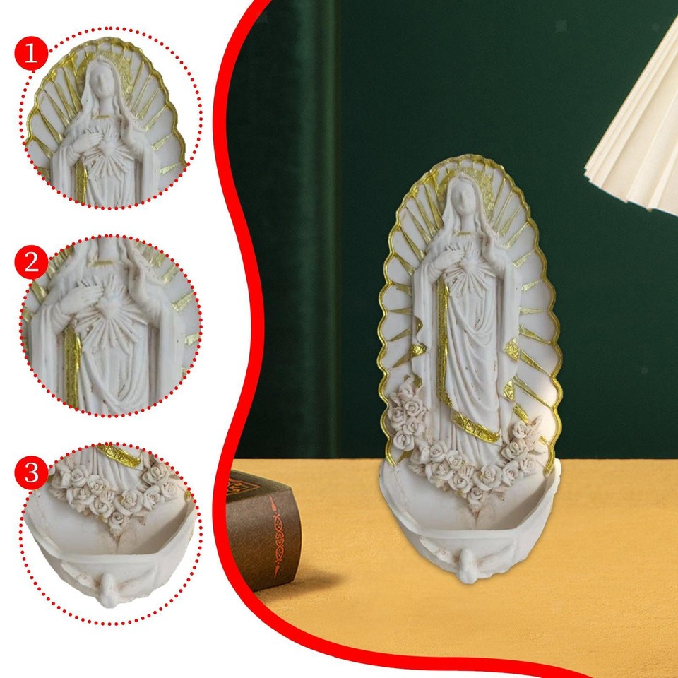 Holy Water Font Holy Water Dispenser Resin Figurine Catholic Gift ...