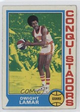 1974-75 Topps Bo Lamar (Dwight on Card) #177 Rookie RC 17qs. rookie card picture