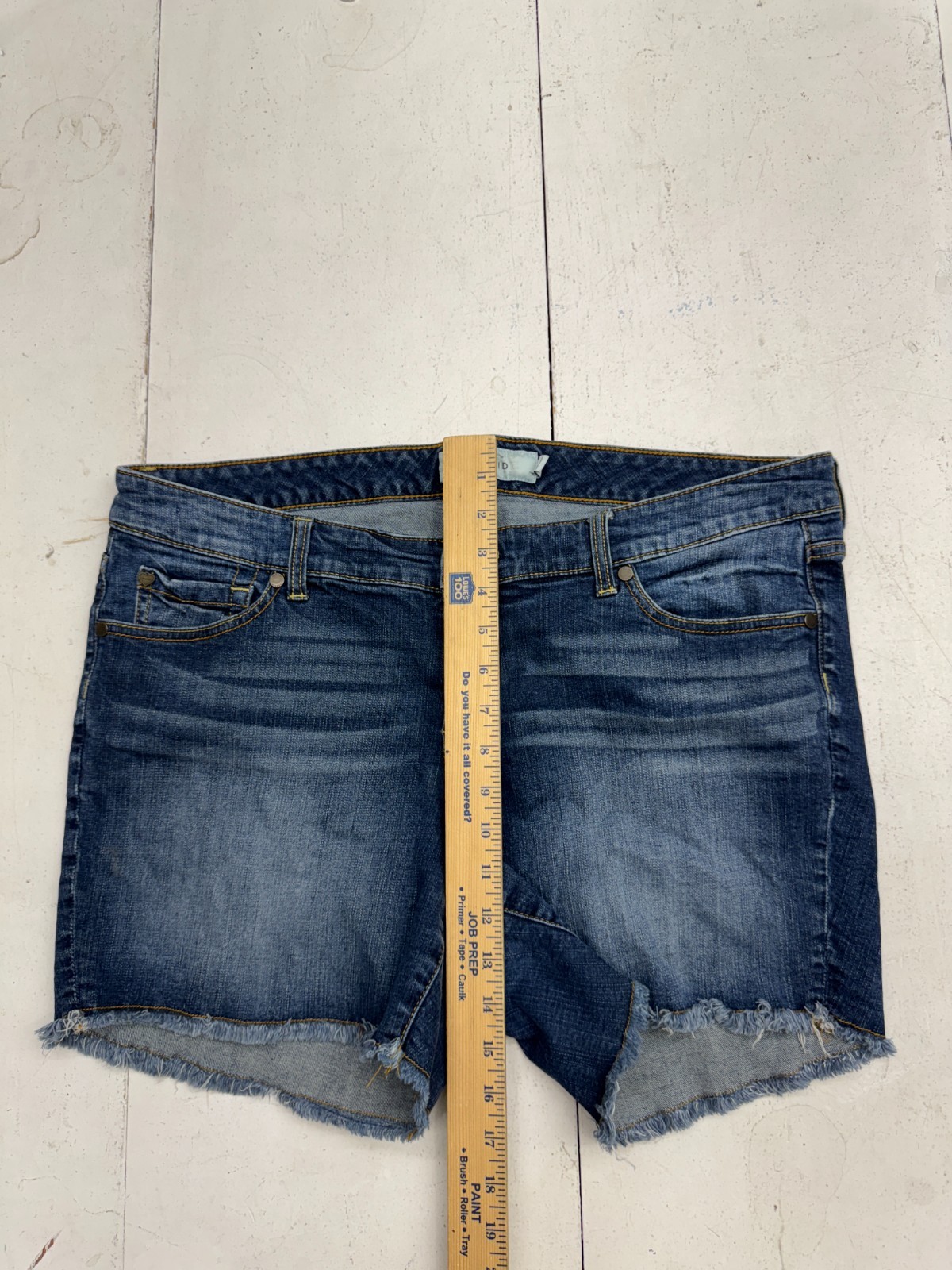 Torrid Solid Blue Basic Casual Cutoff Denim Short… - image 5