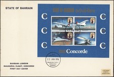 BAHRAIN, 1976. First Flight/Day  Concorde SS 247a,  Bahrain - London