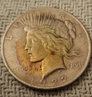 NICE 1922 Peace Silver Dollar $1 90% Silver U.S. Coin Circulated Vintage Vtg