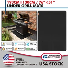 76"x51" New Fire Pit Mat Fireproof Under Grill Mat Oil-Proof Waterproof BBQ Pad