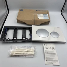 Geberit Flush Plate Sigma20 For Dual Flush: White/Gold-Plated/White 115.882.KL.1