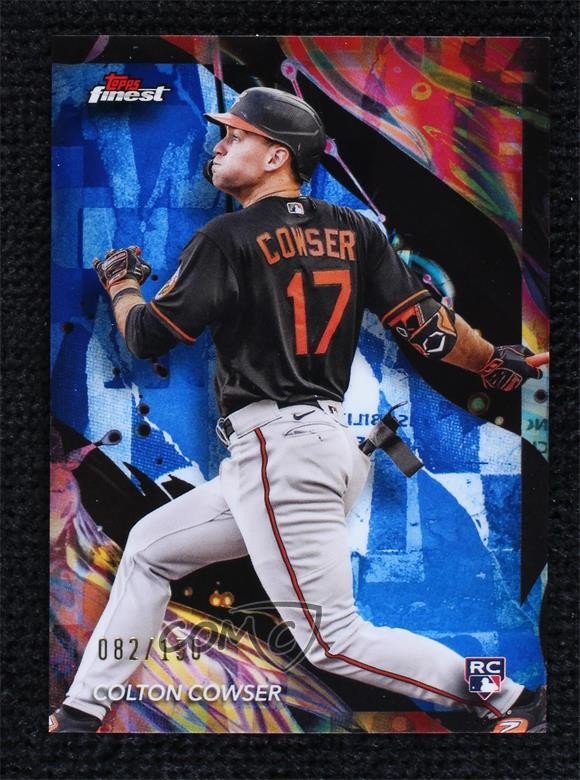 2024 Topps Finest Uncommon Blue Refractor /150 Colton Cowser #111 Rookie RC 03ss