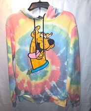 Scooby Doo Hoodie Tie Dye Sweatshirt Pockets Medium