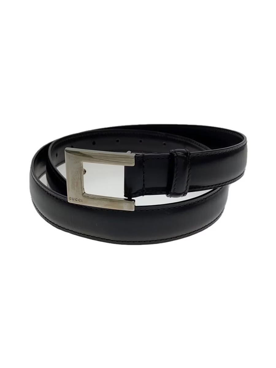 GUCCI Mens Brown Solid Color Leather Belt for a Stylish Look
