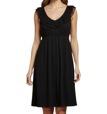 ANN TAYLOR LOFT Black Jersey TANK DRESS Elastic Waist CHIFFON RUFFLE sz XSP XS-P | eBay ANN TAYLOR LOFT Black Jersey TANK DRESS Elastic Waist CHIFFON RUFFLE sz XSP XS-P | eBay