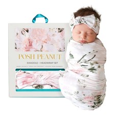 Swaddle Blanket  Headband Set   Viscose from Stretchy Baby Swaddle for Newbo...