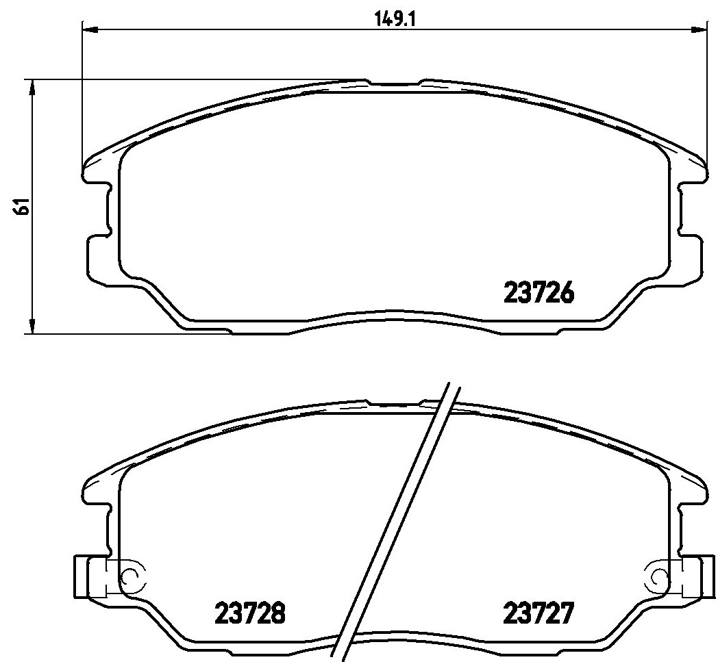 Brembo Bremsbelagsatz, Scheibenbremse [Hersteller-Nr. P30028] für Ssangyong, Hyundai, Kia - Bild 6