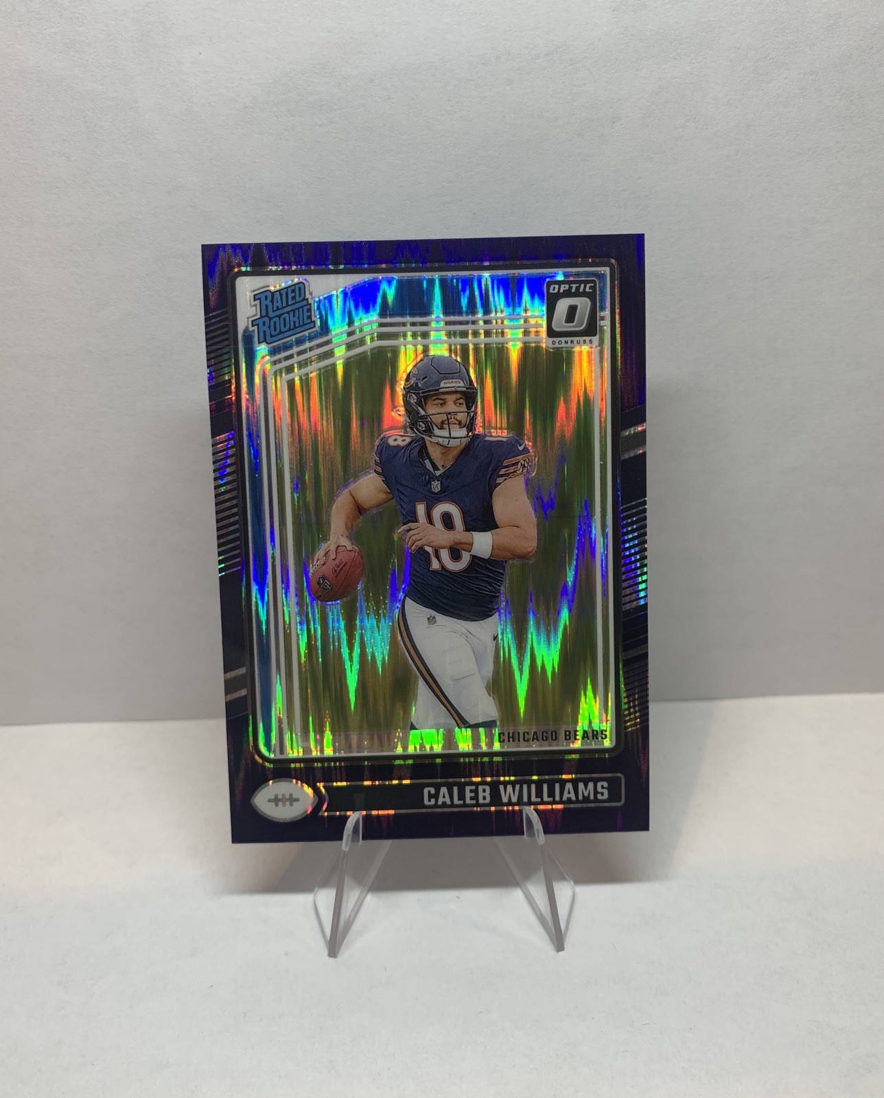 2024 Donruss Optic Caleb Williams Purple Shock Rated Rookie #201 Bears
