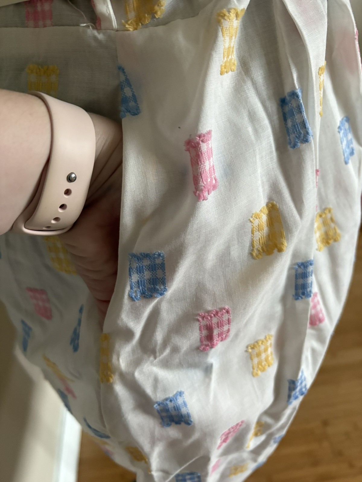 PLUS SIZE VTG 50s Patchwork Gingham Shirtwaist dr… - image 4