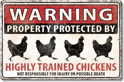 Desperate Enterprises Chickens Aluminum Tin Metal Signs Home Décor Nostalgic Vin