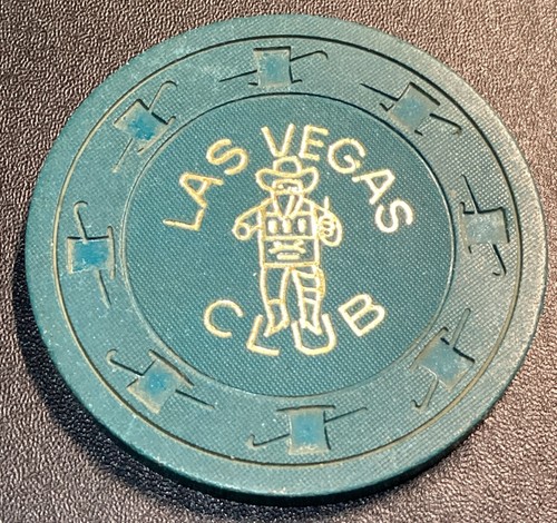 Scarce Las Vegas Club 10 Cent Casino Chip- Vegas Vic Stamp