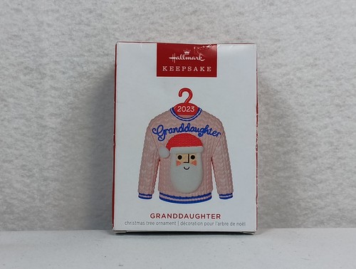 2023 Hallmark Keepsake Adorno de Navidad Nieta 2023 Rojo/Blanco/Azul Nuevo - Imagen 2 de 7