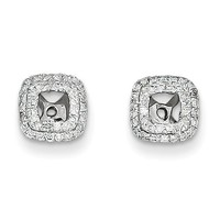 14k White Gold 0.23ct Diamond Earring Jackets (3.25mm Opening For 0.12ct Stone) on sale 14k White Gold 0.23ct Diamond Earring Jackets (3.25mm Opening For 0.12ct Stone) on sale