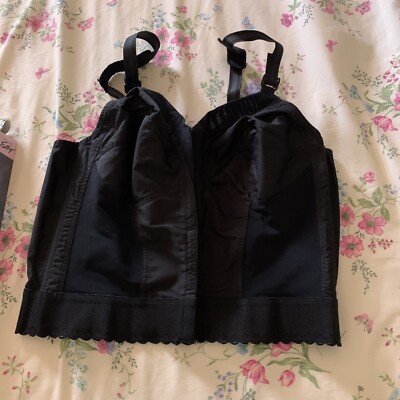 Vintage Exquisite Form Fully Front  Close Longline Bra Style 7530 Size 40B
