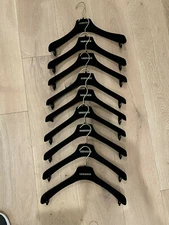 9 VERSACE DESIGNER SUIT JACKET SHIRT BLACK VELVET FELT CLOTHES CLOSET HANGERS