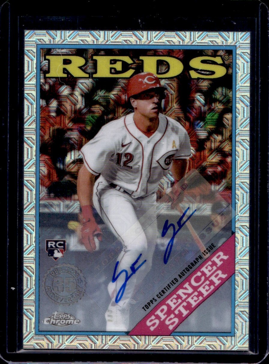 2023 Topps '88 Topps Silver Pack Chrome Series 2 Autographs Spencer Steer /299