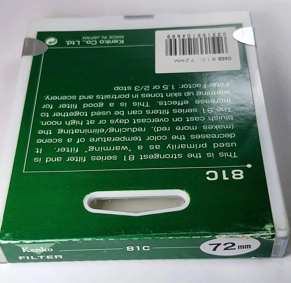 72mm 81C 81-C 81 C Warming Light Balancing Glass Lens Filter 72 mm E72 Japan - Image 3 of 4