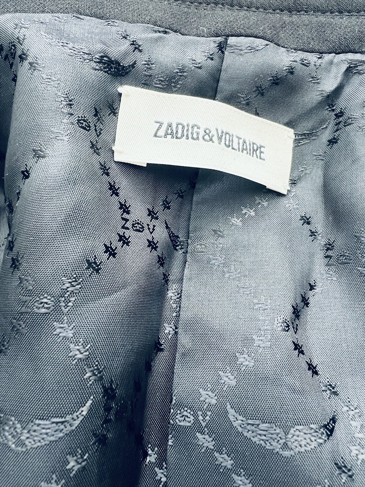 Zadig & Voltaire Viva Bus Eagle Jacket Size 38 S/M Black Embellished Blazer $578 image 5