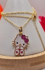 Purple Kisses Hello Kitty Charm Necklace