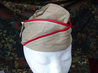 Original Schiffchen US Field and Coast Artillery WWII 1942 CAP GARRISON KHAKI