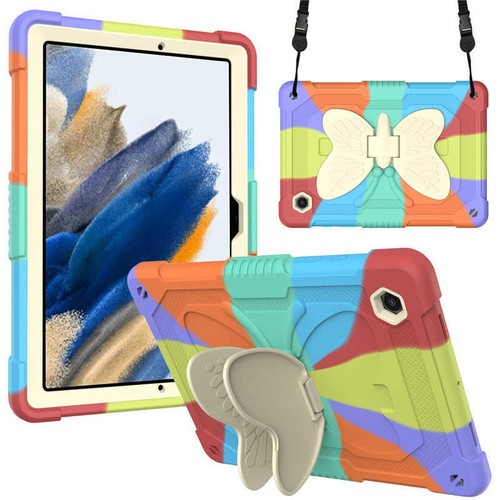 Kids Butterfly Stand Case Tough Cover Strap For Samsung Galaxy Tab A8 10.5" X200 - Picture 8 of 95