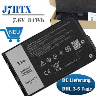 Akku Für Dell Dell LATITUDE 12 7202 7212 RUGGED TABLET 7.6V 34Wh J7HTX